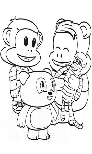 kolorowanka Juliusz Junior malowanka do wydruku małpka Disney z bajki dla dzieci nr 42
